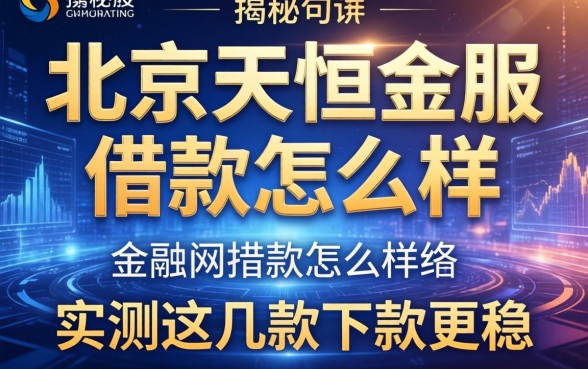 揭秘北京天恒金服借款怎么样，实测这几款下款更稳