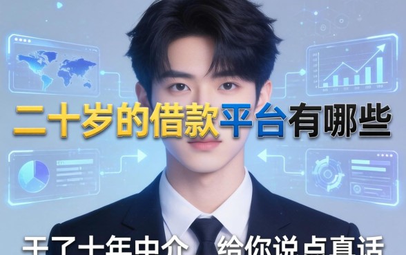 二十岁的借款平台有哪些？干了十年中介，给你说点真话
