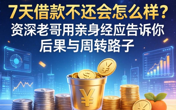 7天借款不还会怎么样？资深老哥用亲身经历告诉你后果与周转路子