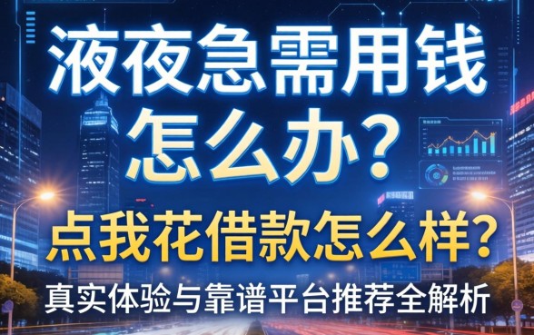 深夜急需用钱怎么办？点我花借款怎么样？真实体验与靠谱平台推荐全解析