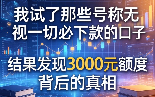 我试了那些号称无视一切必下款的口子，结果发现3000元额度背后的真相