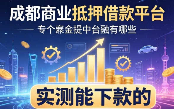 成都商业抵押借款平台有哪些？整理几个实测能下款的