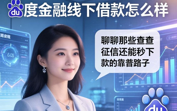 百度金融线下借款怎么样？聊聊那些不查征信还能秒下款的靠谱路子