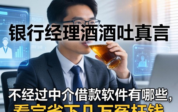 银行经理酒后吐真言：不经过中介借款软件有哪些，看完省下几万冤枉钱
