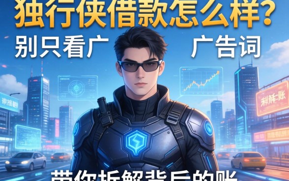独行侠借款怎么样？别只看广告词，带你拆解背后的账