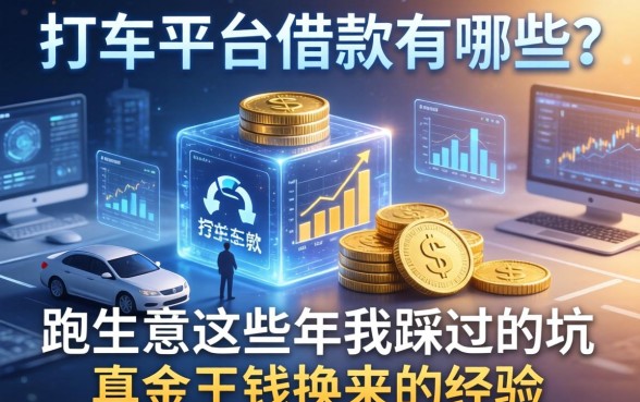 打车平台借款有哪些?跑生意这些年我踩过的坑和真金白银换来的经验