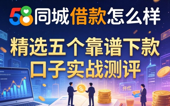 58同城的借款怎么样？精选五个靠谱下款口子实战测评