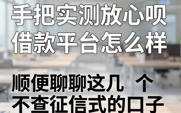 手把手实测放心呗借款平台怎么样，顺便聊聊这几个不查征信的口子