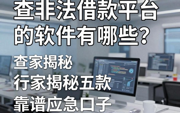查非法借款平台的软件有哪些?行家揭秘五款靠谱应急口子