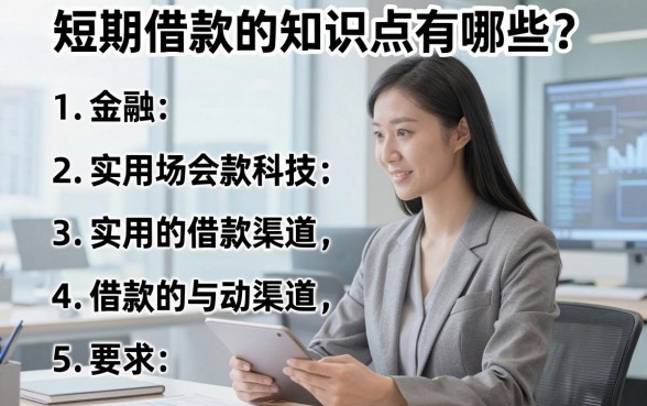 短期借款的知识点有哪些？整理几个实用的借款渠道参考