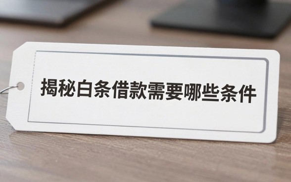 揭秘白条借款需要哪些条件，实测这几个下款渠道