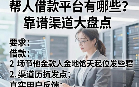 帮人借款平台有哪些？靠谱渠道大盘点与真实用户反馈
