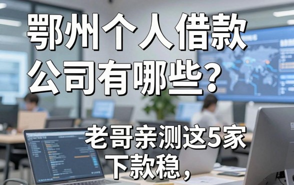 鄂州个人借款公司有哪些？老哥亲测这5家下款稳
