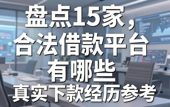 盘点15家合法借款平台有哪些,附真实下款经历参考