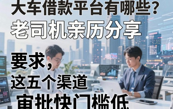 大车借款平台有哪些？老司机亲历分享，这五个渠道审批快门槛低