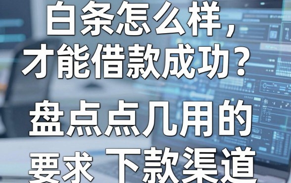 白条怎么样才能借款成功?盘点几个实用的下款渠道