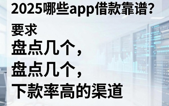 2025哪些app借款靠谱？盘点几个下款率高的渠道