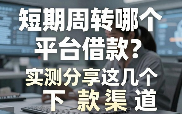 短期周转哪个平台借款？实测分享这几个下款渠道