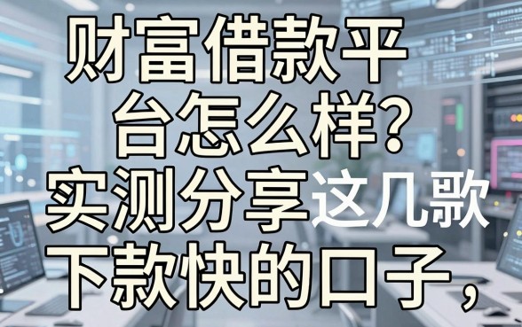 财富借款平台怎么样？实测分享这几款下款快的口子
