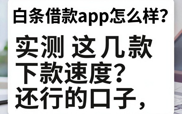 白条借款app怎么样？实测这几款下款速度还行的口子