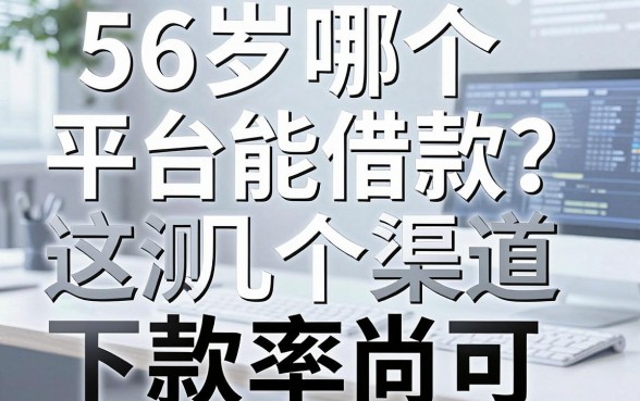56岁哪个平台能借款?亲测这几个渠道下款率尚可