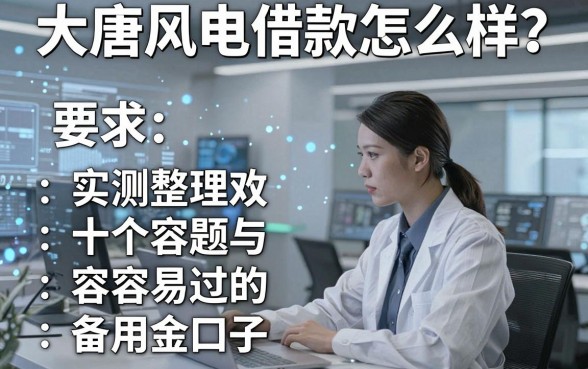 大唐风电借款怎么样？实测整理这十个容易过的备用金口子