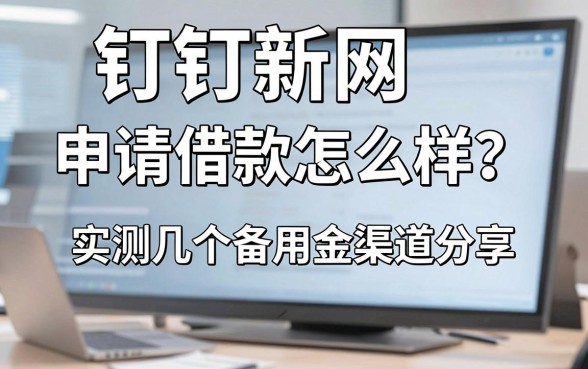 钉钉新网申请借款怎么样？实测几个备用金渠道分享