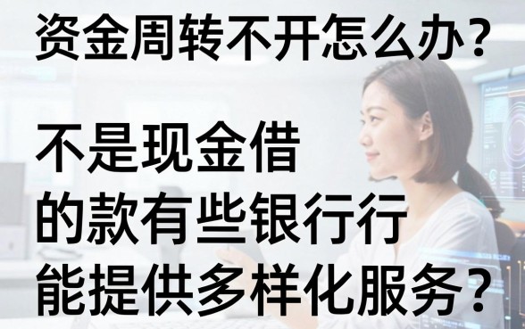 资金周转不开怎么办？不是现金借款的有哪些银行能提供多样化服务？