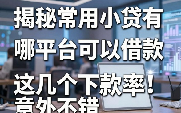 揭秘常用小贷有哪些平台可以借款，这几个下款率意外不错