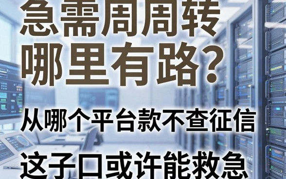 急需周转哪里有路？揭秘从哪个平台借款不查征信，这五家口子或许能救急