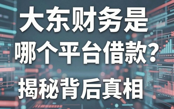 大东财务是哪个平台借款？揭秘背后真相与靠谱下款口子推荐