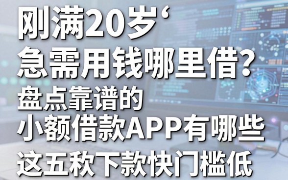 刚满20岁急需用钱哪里借？盘点靠谱的小额借款APP有哪些，这五款下款快门槛低