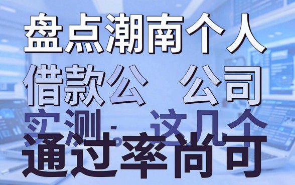 盘点潮南个人借款公司有哪些，实测这几个通过率尚可
