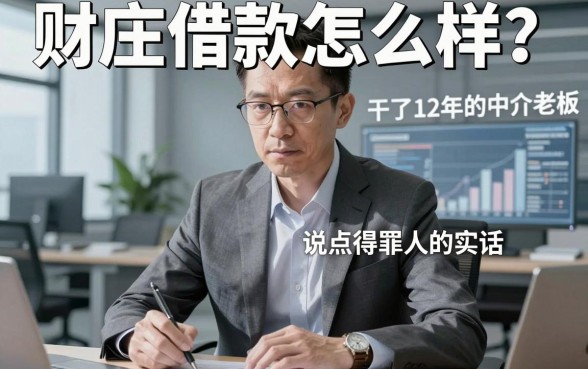 财庄借款怎么样？干了12年的中介老板说点得罪人的实话