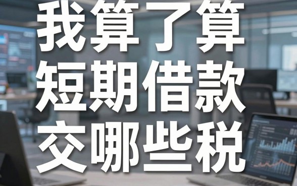 我算了算短期借款交哪些税，发现那些轻松借款无征信记录的app里藏着不少猫腻
