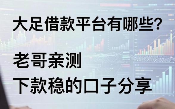 大足借款平台有哪些?老哥亲测五家下款稳的口子分享