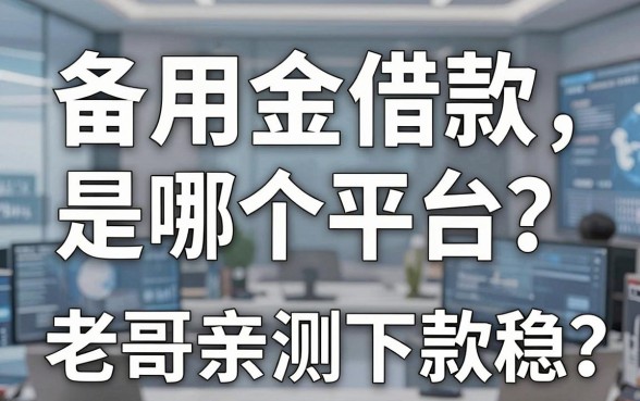 备用金借款是哪个平台？老哥亲测这几家下款稳