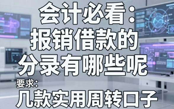 会计必看：报销借款的分录有哪些呢及几款实用周转口子