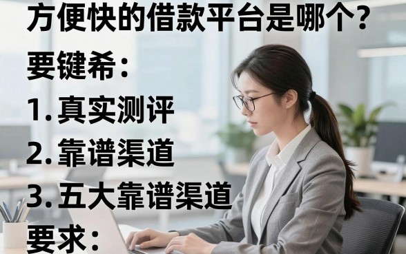 方便快的借款平台是哪个?真实测评五大靠谱渠道