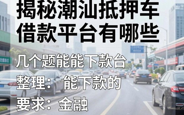 揭秘潮汕抵押车借款平台有哪些，整理了几个能下款的