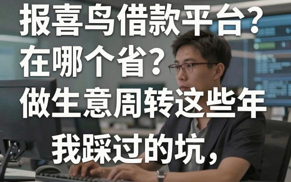 报喜鸟借款平台在哪个省？做生意周转这些年我踩过的坑