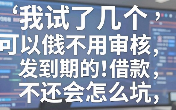 我试了几个可以借钱不用审核的app,发现到期的借款不还会怎么样全是坑