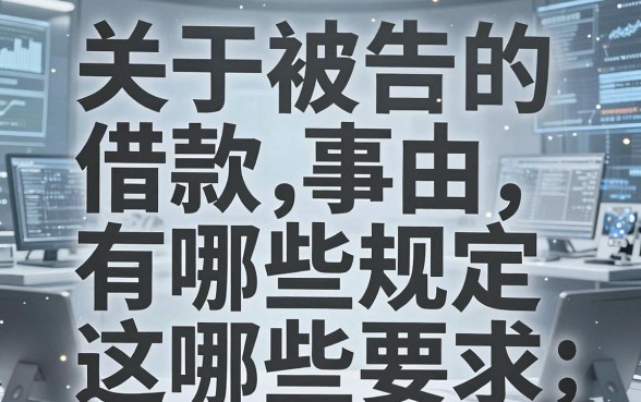 关于被告的借款事由有哪些规定，整理了这些能下款的