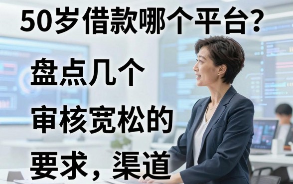 50岁借款哪个平台?盘点几个审核宽松的渠道