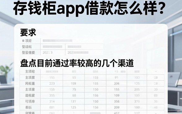 存钱柜app借款怎么样？盘点目前通过率较高的几个渠道