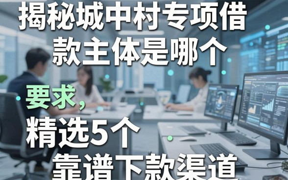 揭秘城中村专项借款主体是哪个，精选5个靠谱下款渠道