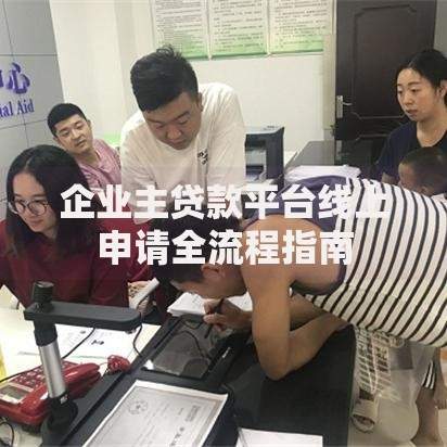 企业主贷款平台线上申请全流程指南
