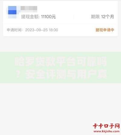 哈罗贷款平台可靠吗？安全评测与用户真实反馈