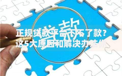 正规贷款平台下不了款？这5大原因和解决办法你要知道