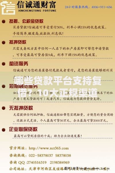 哪些贷款平台支持复借?10大正规渠道解析 哪些贷款平台支持复借?10大正规渠道解析